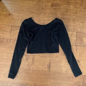 American apparel long sleeve cropped top